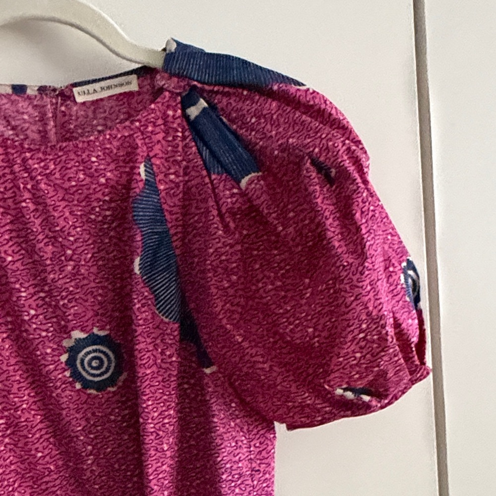 Ulla Johnson Vibrant Pink and Navy Top - Picture 3 of 4